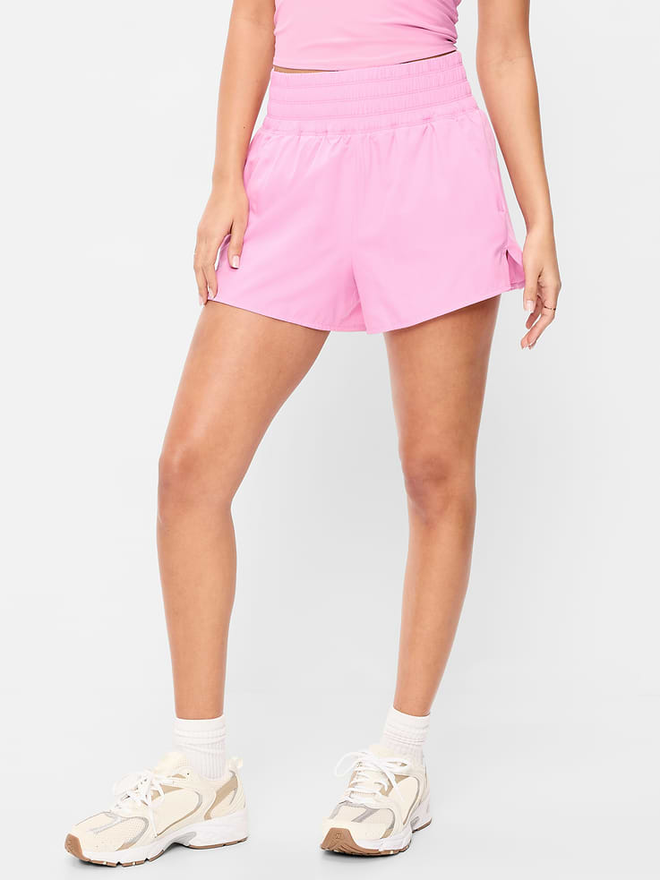 Image number 1 showing, Extra High-Waisted Crinkle Run Shorts -- 3-inch inseam