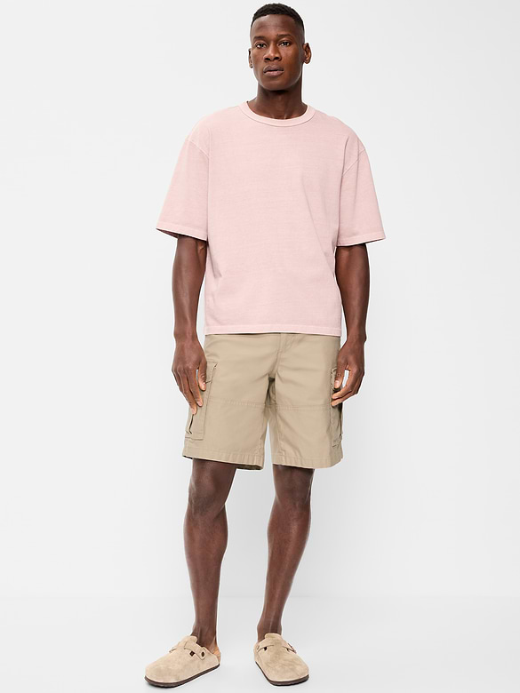 90's Loose Lived-In Cargo Shorts -- 10-inch inseam