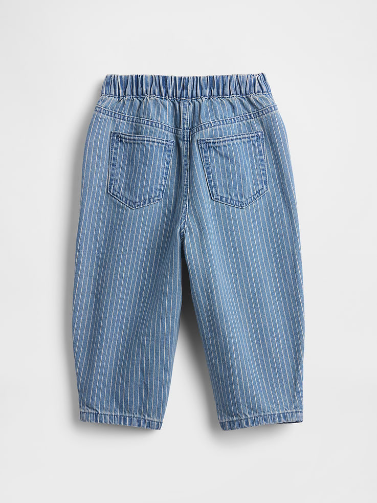 Image number 4 showing, Baby & Toddler Pull-On Barrel Jeans