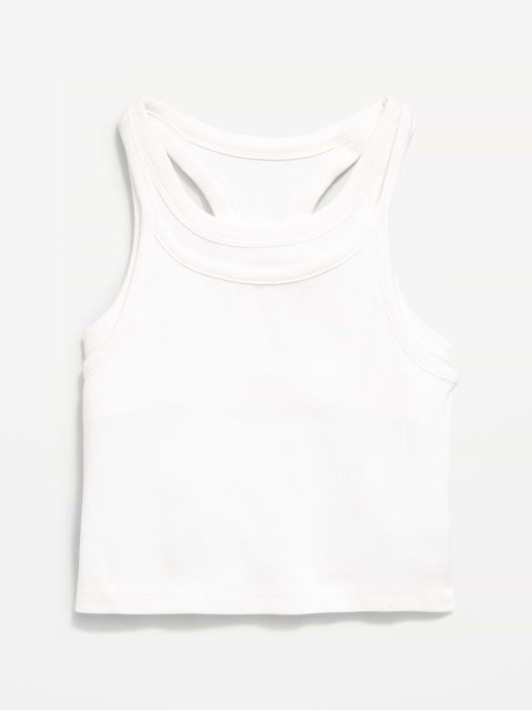2-In-1 Ribbed Tank Top for Girls