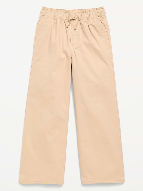 Pantalon d’uniforme scolaire coupe généreuse jambe large à taille extensible pour fille