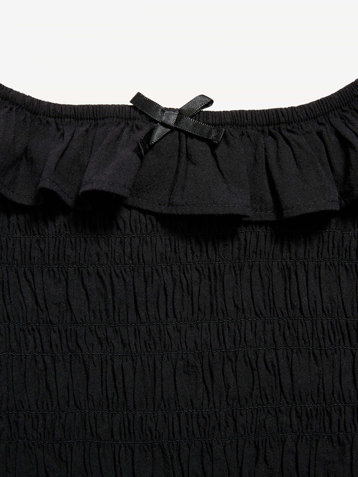 Image number 4 showing, Sleeveless Fitted Ruffled Smocked Top for Girls