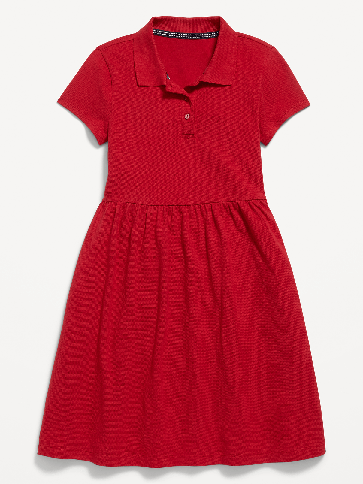 Image number 3 showing, School Uniform Fit and Flare Pique Polo Dress for Girls