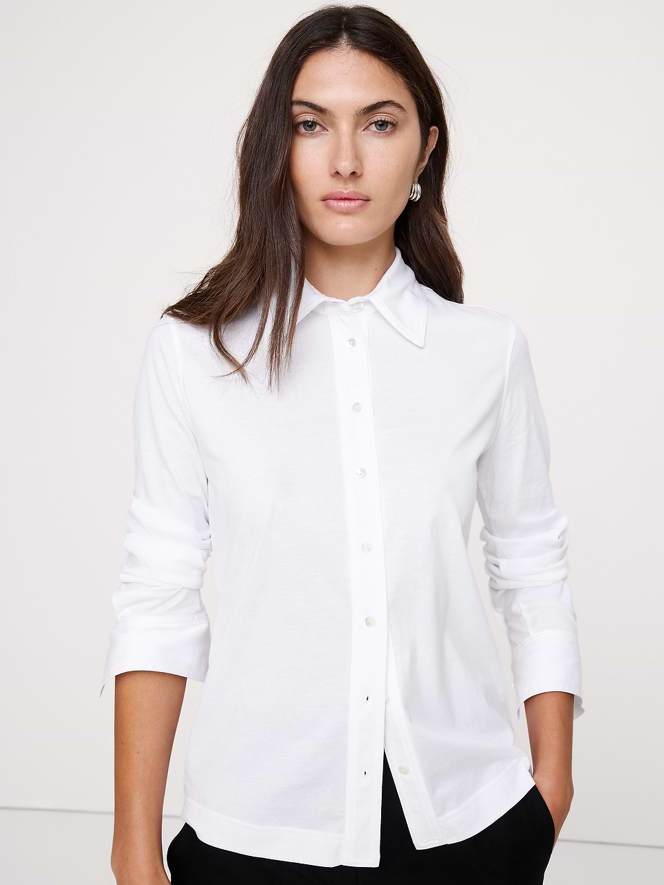 pin collar dress shirt Men's White Extra Slim Formal With Double Cuffs Lace Insert Faux Leather Jester Red Size:SIZE 5