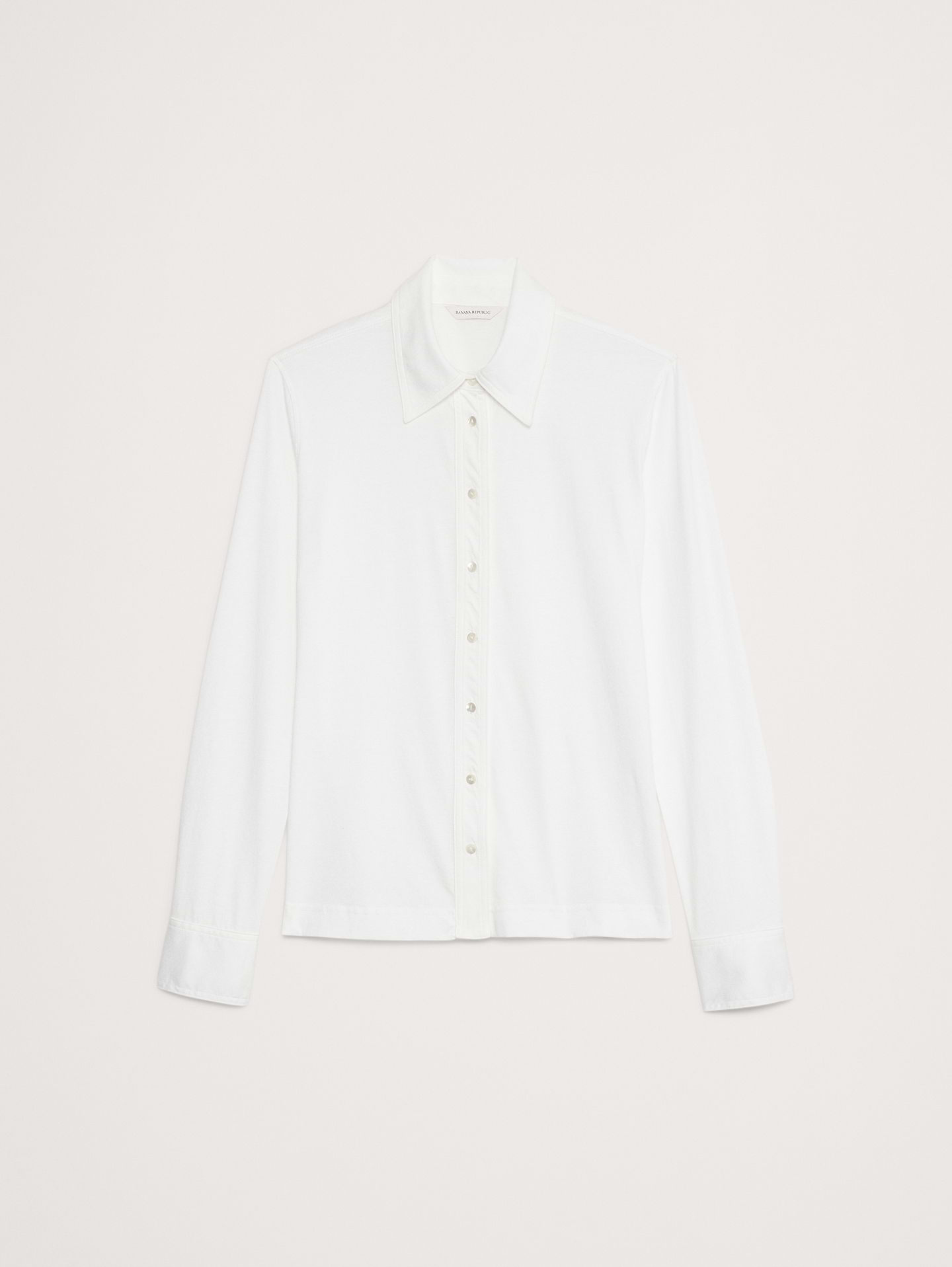 Image number 4 showing, Silky Cotton Long-Sleeve Button-Down Shirt