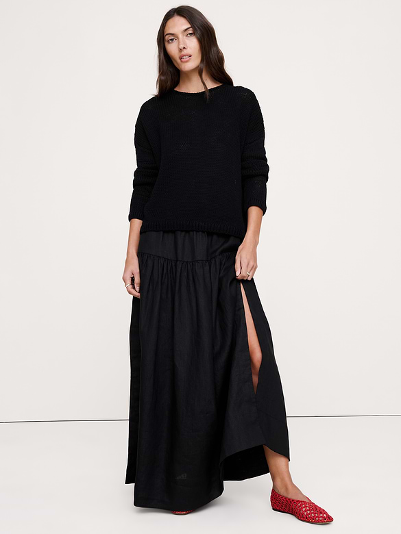 Coastal Cotton Crew-Neck Sweater