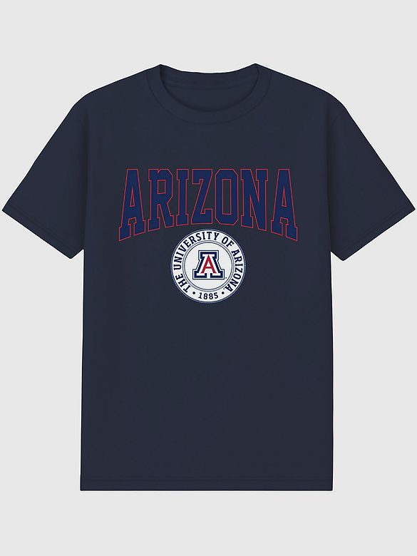 University of Arizona Collegiate Seal Dark Graphic T-Shirt for Men