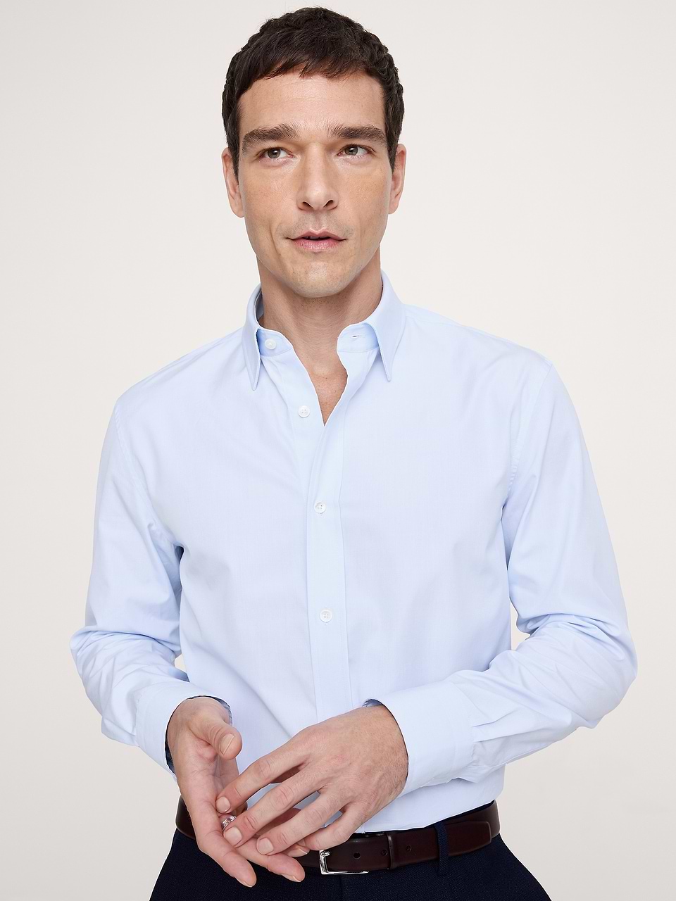 tailored fit dress shirts Shirt in White Classic and Elegance S resistant buttons add to its durability Men's Big & Tall Wilkes