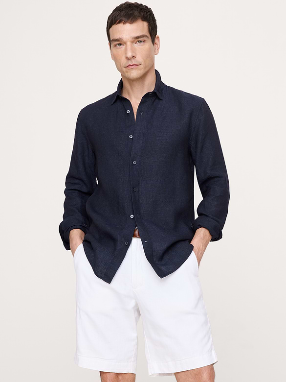 Chemise ajustée en lin