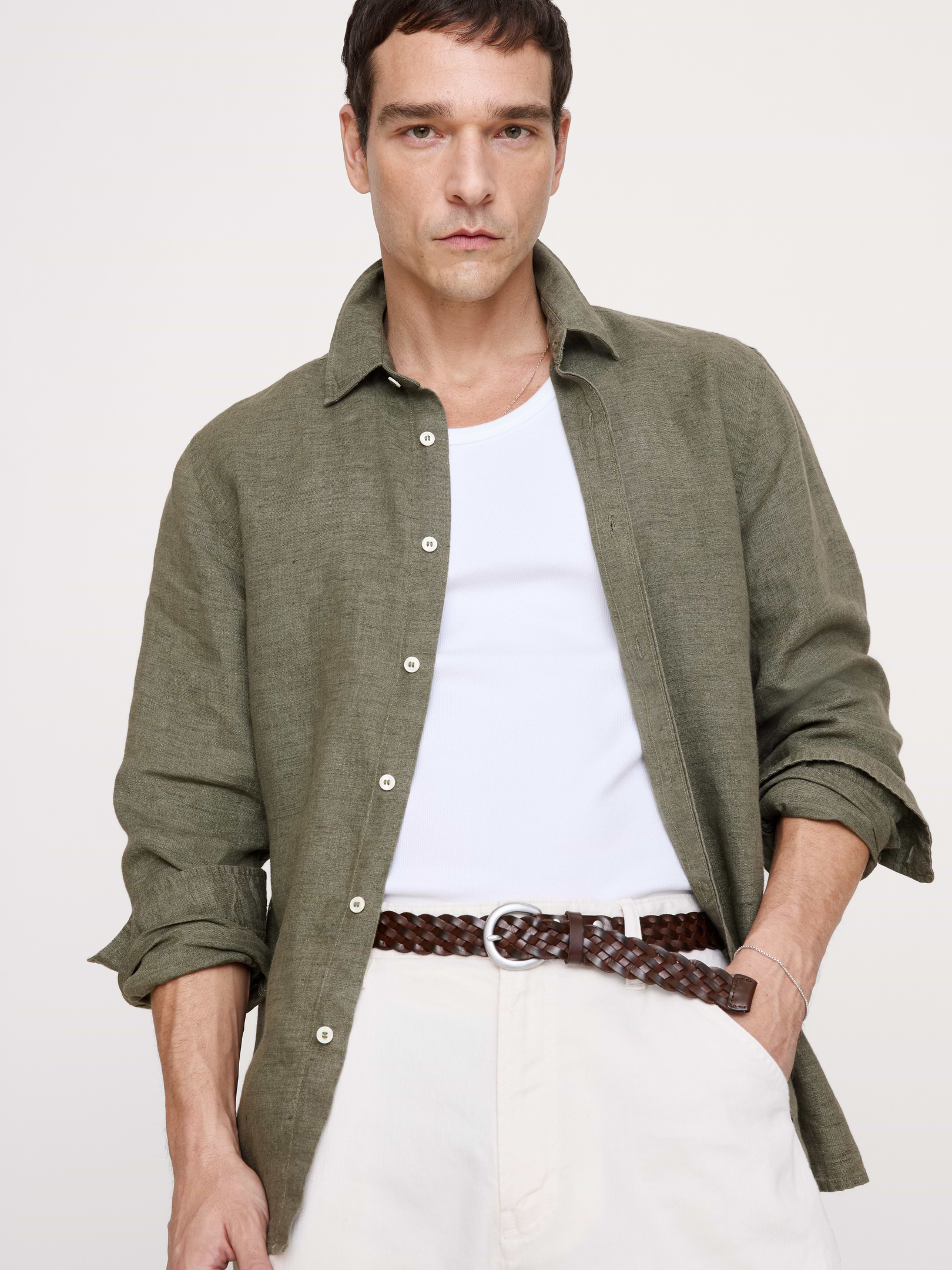 L'image numéro 2 présente Ceinture en cuir tressé