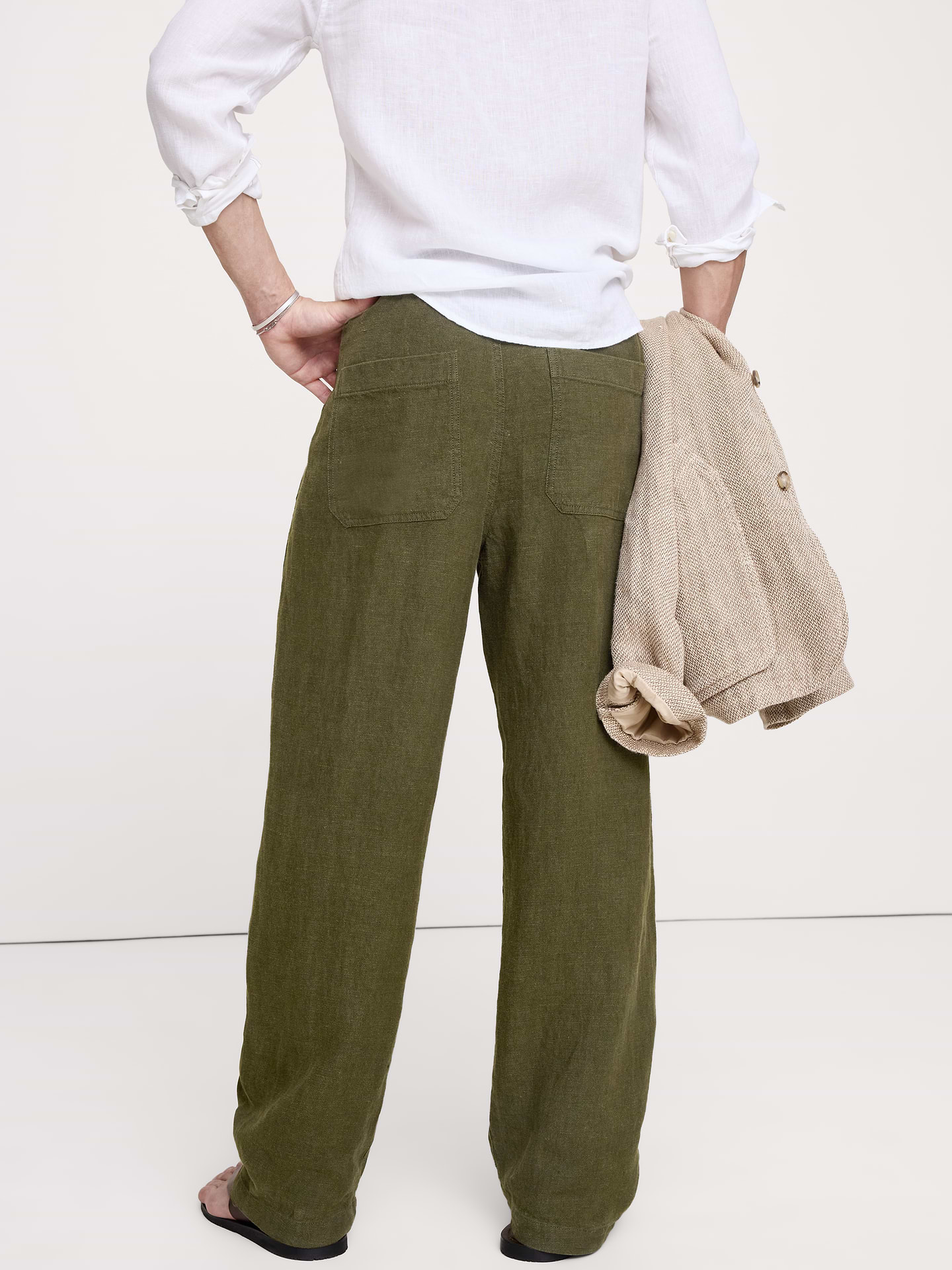 Image number 3 showing, Relaxed Linen Utility Beach Pant
