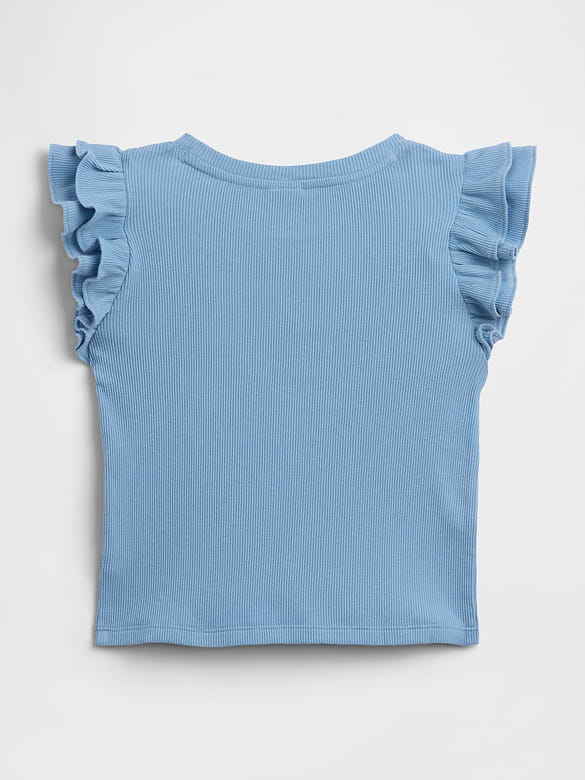babyGap Ribbed Flutter Sleeve T-Shirt