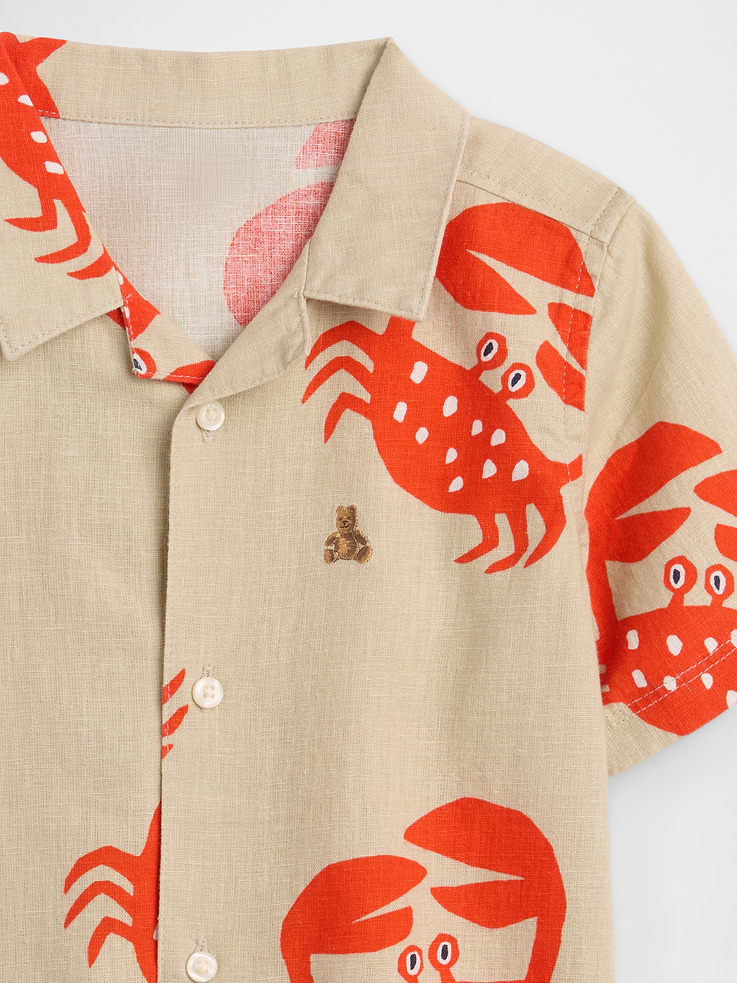 Image number 3 showing, babyGap Brannan Bear Linen-Blend Vacay Shirt