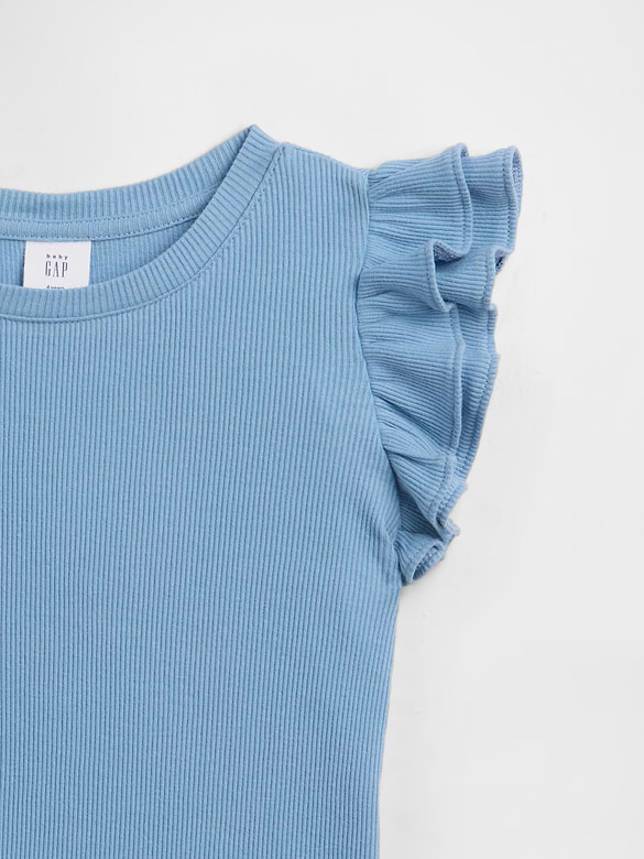 babyGap Ribbed Flutter Sleeve T-Shirt