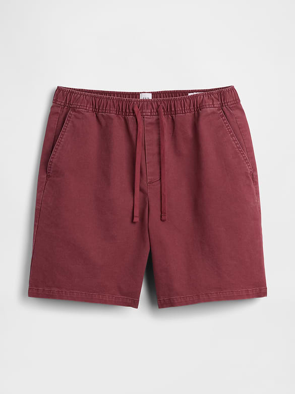 7" Essential Pull-On Khaki Shorts