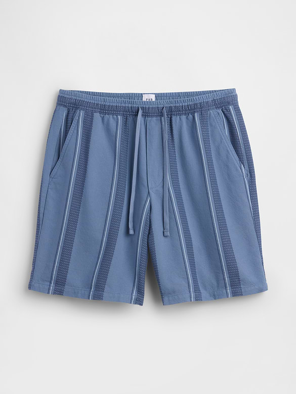 7" Easy Textured Stripe Shorts
