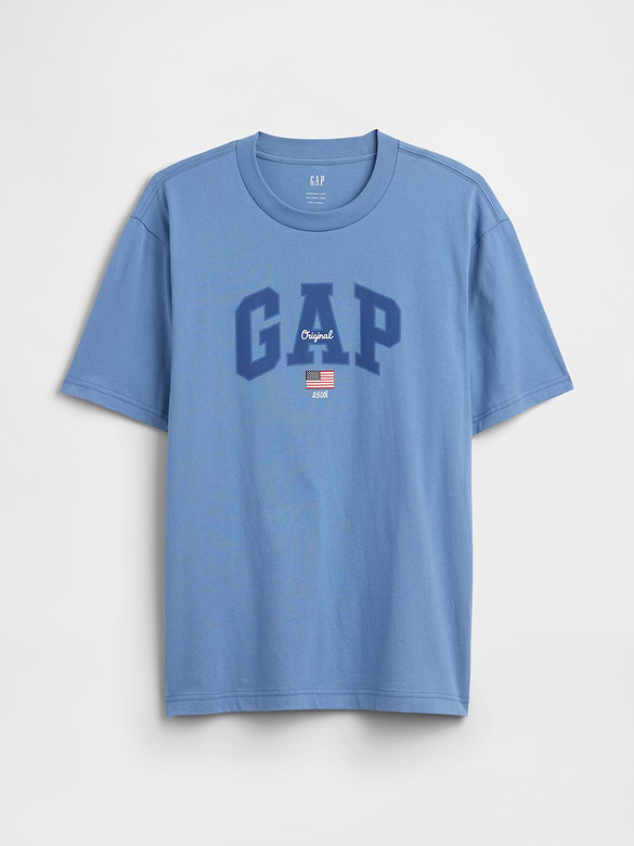 Everyday Soft Relaxed Gap Americana Logo T-Shirt