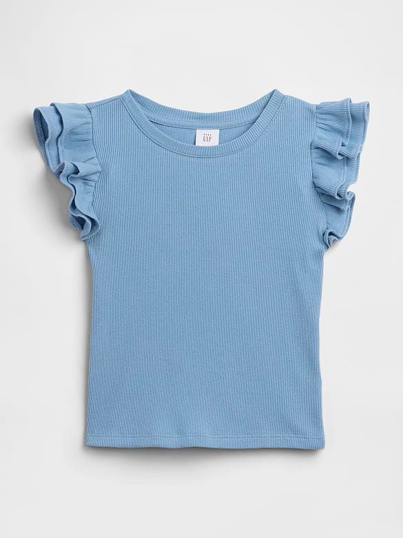 babyGap Ribbed Flutter Sleeve T-Shirt