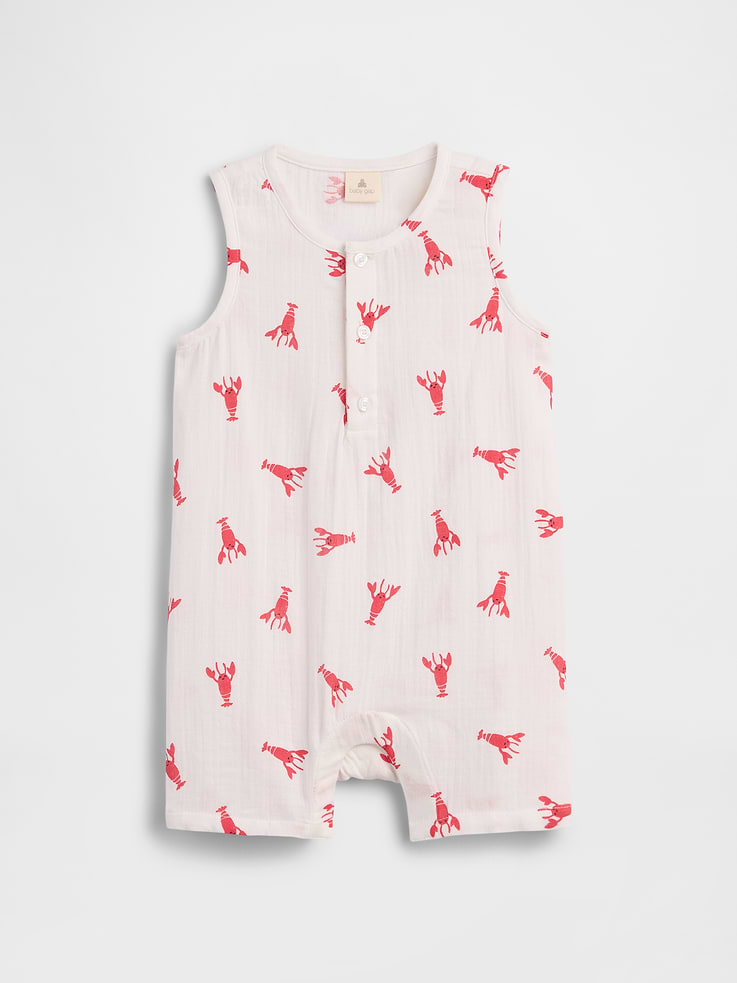 Image number 1 showing, Baby Gauze Romper
