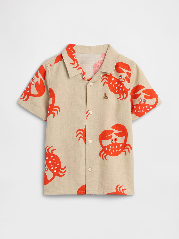 Image number 1 showing, babyGap Brannan Bear Linen-Blend Vacay Shirt