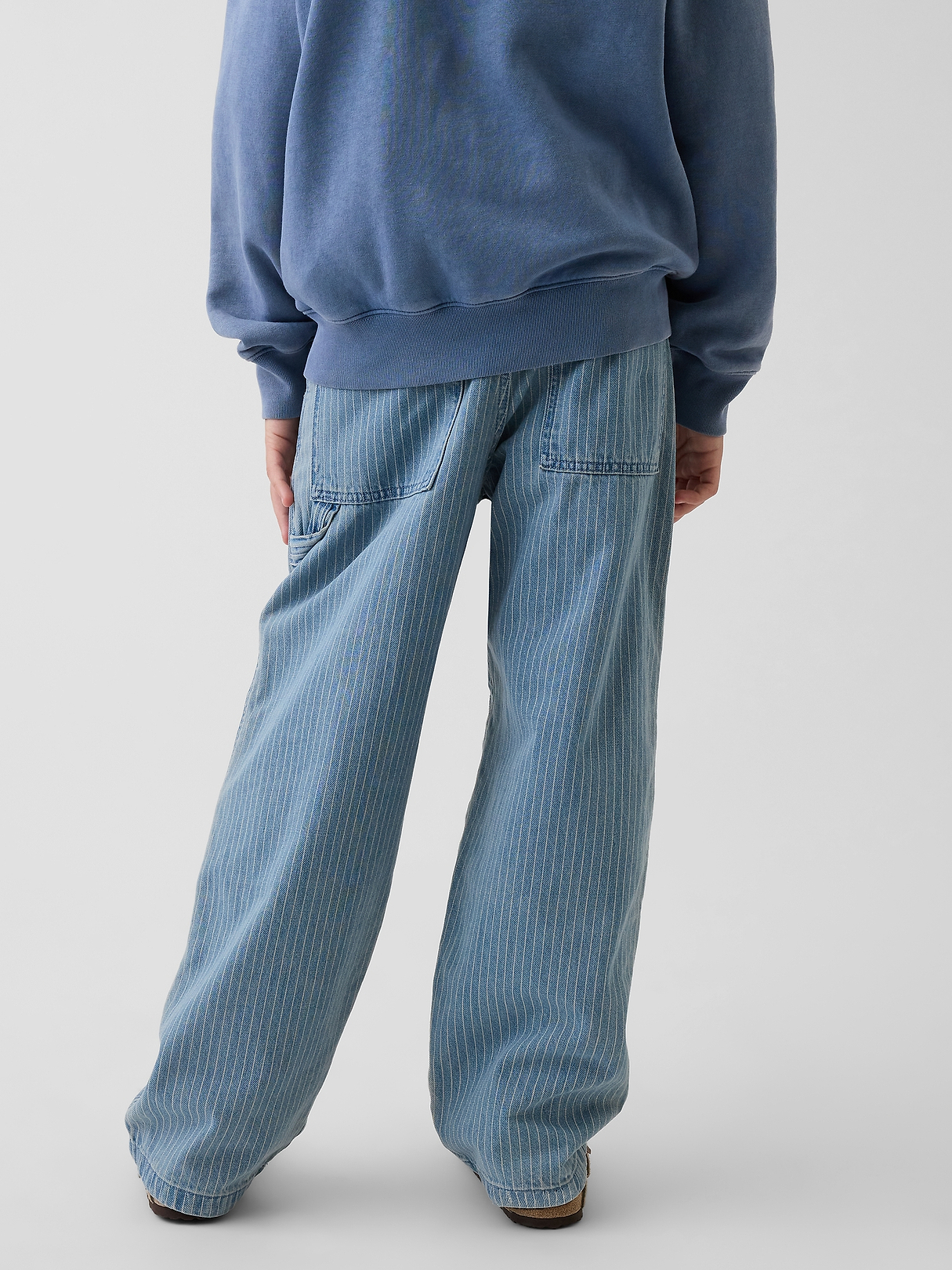 Kids Baggy Stripe Double-Knee Carpenter Jeans | Gap