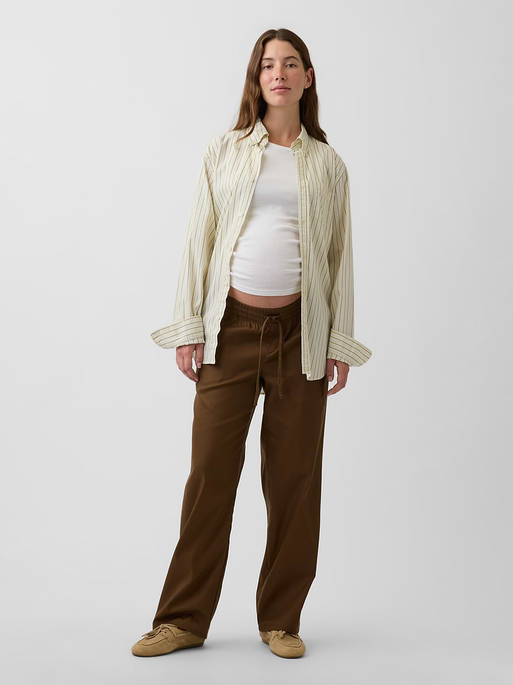 Image number 1 showing, Maternity Under Belly Twill Pants
