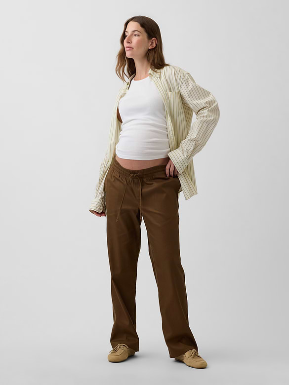 Maternity Under Belly Twill Pants