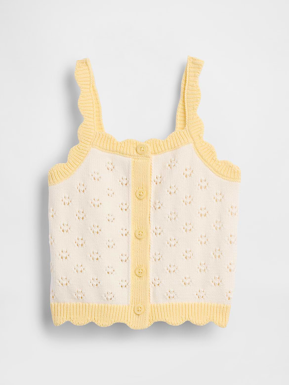 Baby & Toddler Pointelle Colorblock Sweater Tank