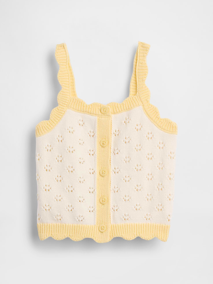 Image number 2 showing, Baby & Toddler Pointelle Colorblock Sweater Tank