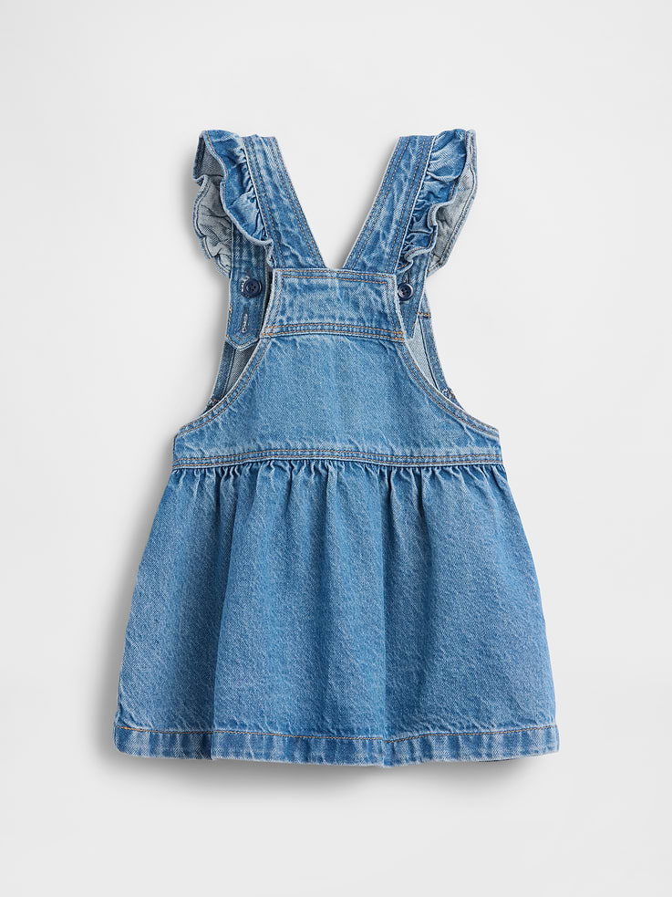 Image number 3 showing, Baby & Toddler Bear Pocket Denim Skirtall