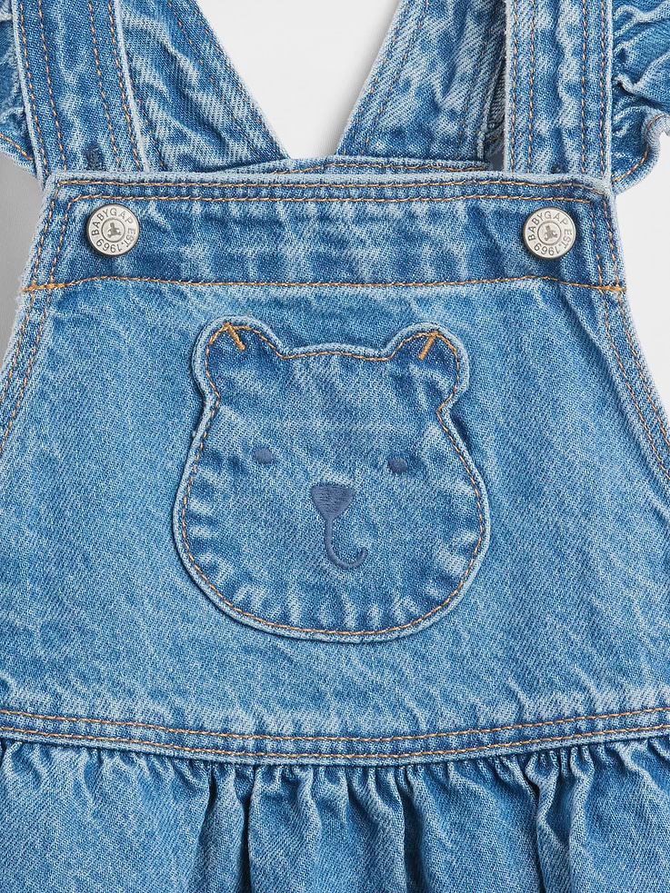Image number 4 showing, Baby & Toddler Bear Pocket Denim Skirtall