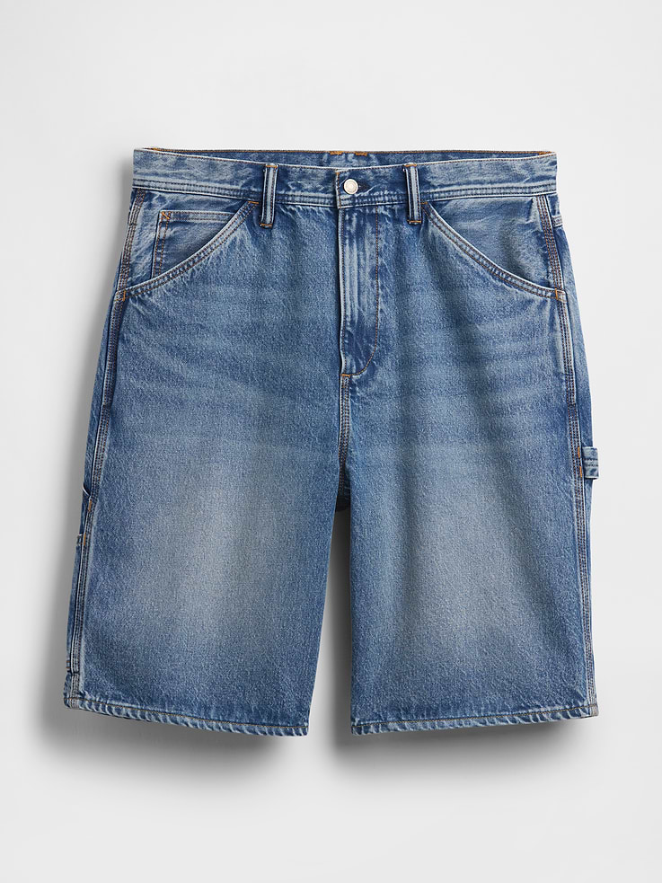 Image number 7 showing, 10.5" Baggy Denim Carpenter Shorts