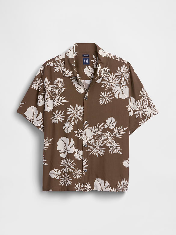 Relaxed Camp Collar Shirt