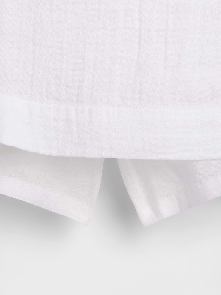 Image number 5 showing, Cotton Gauze Smocked-Waist Mini Skort