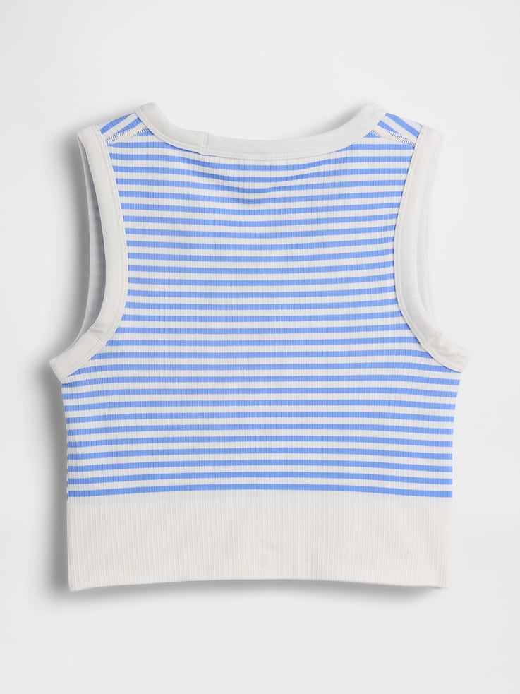 L'image numéro 6 présente Camisole courte côtelée sans coutures