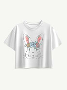 Image 1 of 4, Soft Cotton T-shirt, Boxy fit​, Crewneck., Short sleeves., Easter Bunny graphic at front., Hybrid Apparel designs creative, innovative graphic apparel with a customer-first focus, continually evolving through new ideas and technologies to grow alongside its partners and customers., This item is printed on demand.