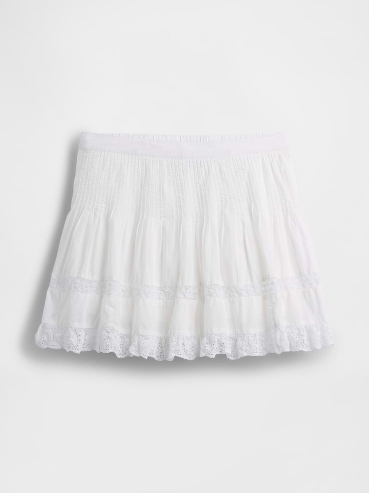 Image number 6 showing, Pintuck Lace-Trim Easy Mini Skort