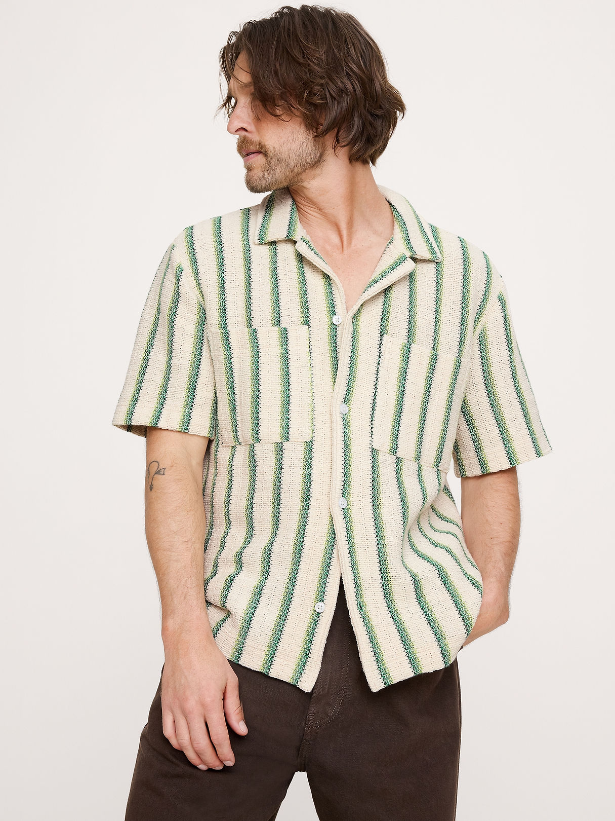 Stripe Knit Resort Shirt | Banana Republic