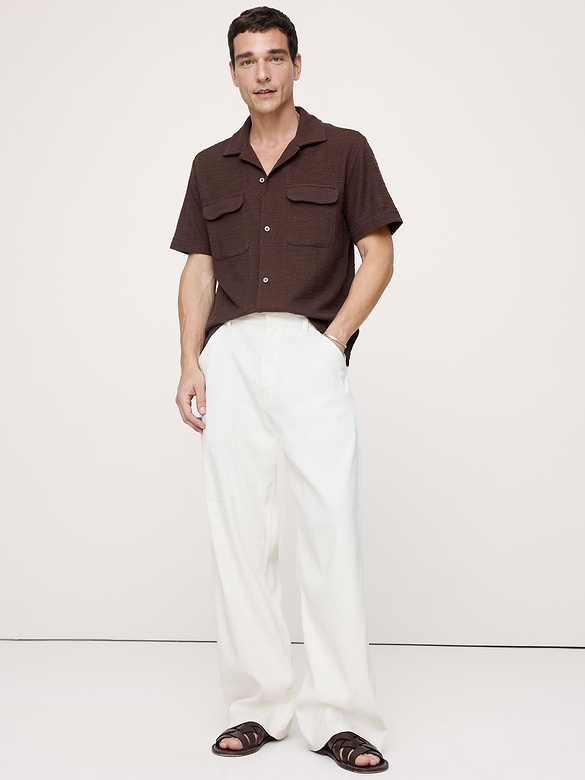 Textured Knit Resort Shirt