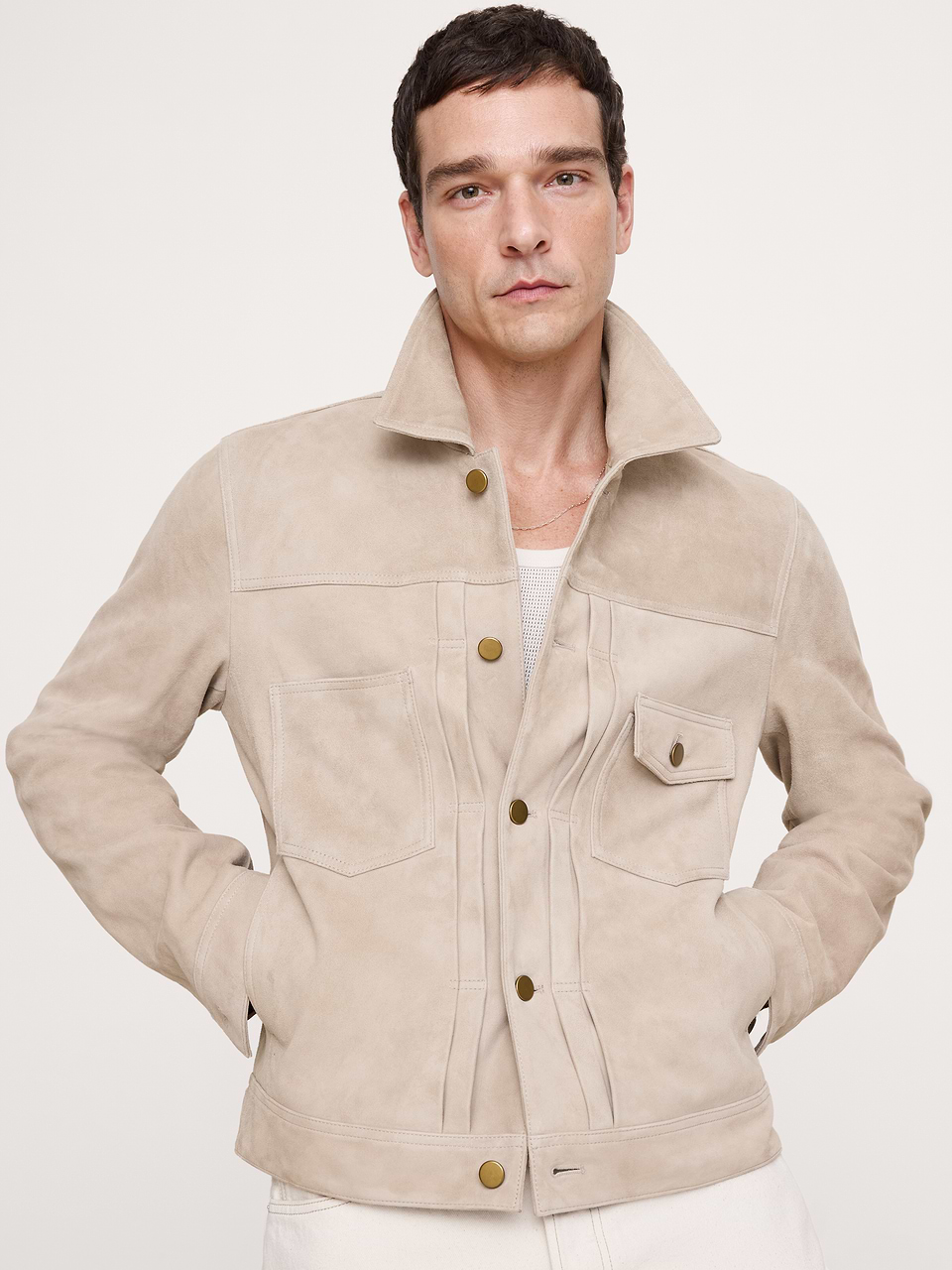 Veste de camionneur en suède