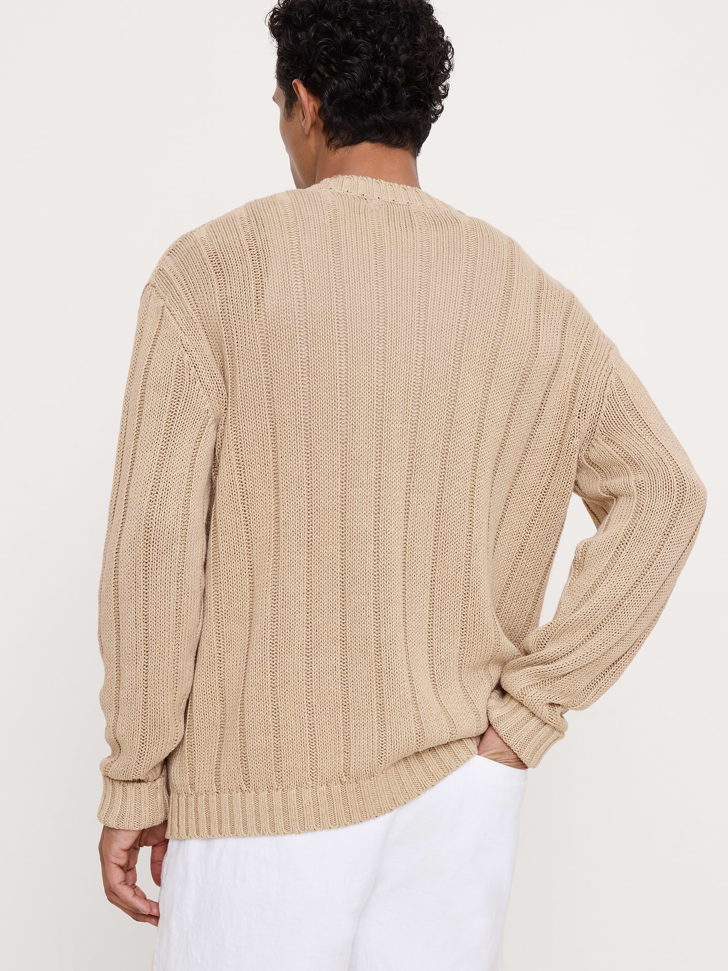 Image number 2 showing, Linen-Cotton Ribbed Cardigan