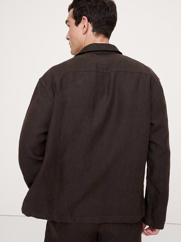 Relaxed-Fit Linen Long-Sleeve Resort Shirt