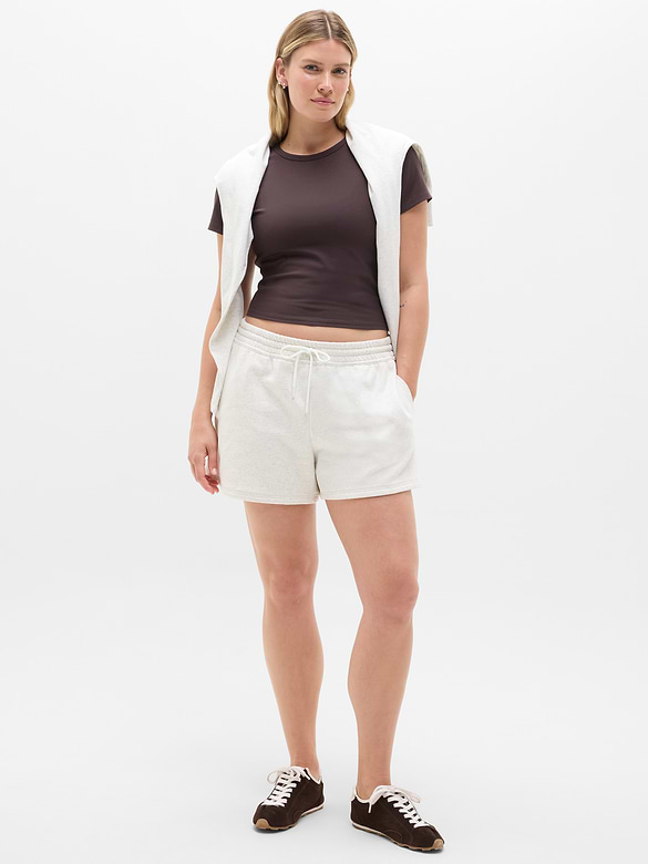 Signature Rib Crop Tee