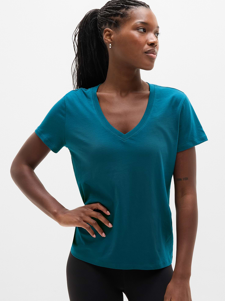 Image number 1 showing, Favorite Cotton V-Neck Tee
