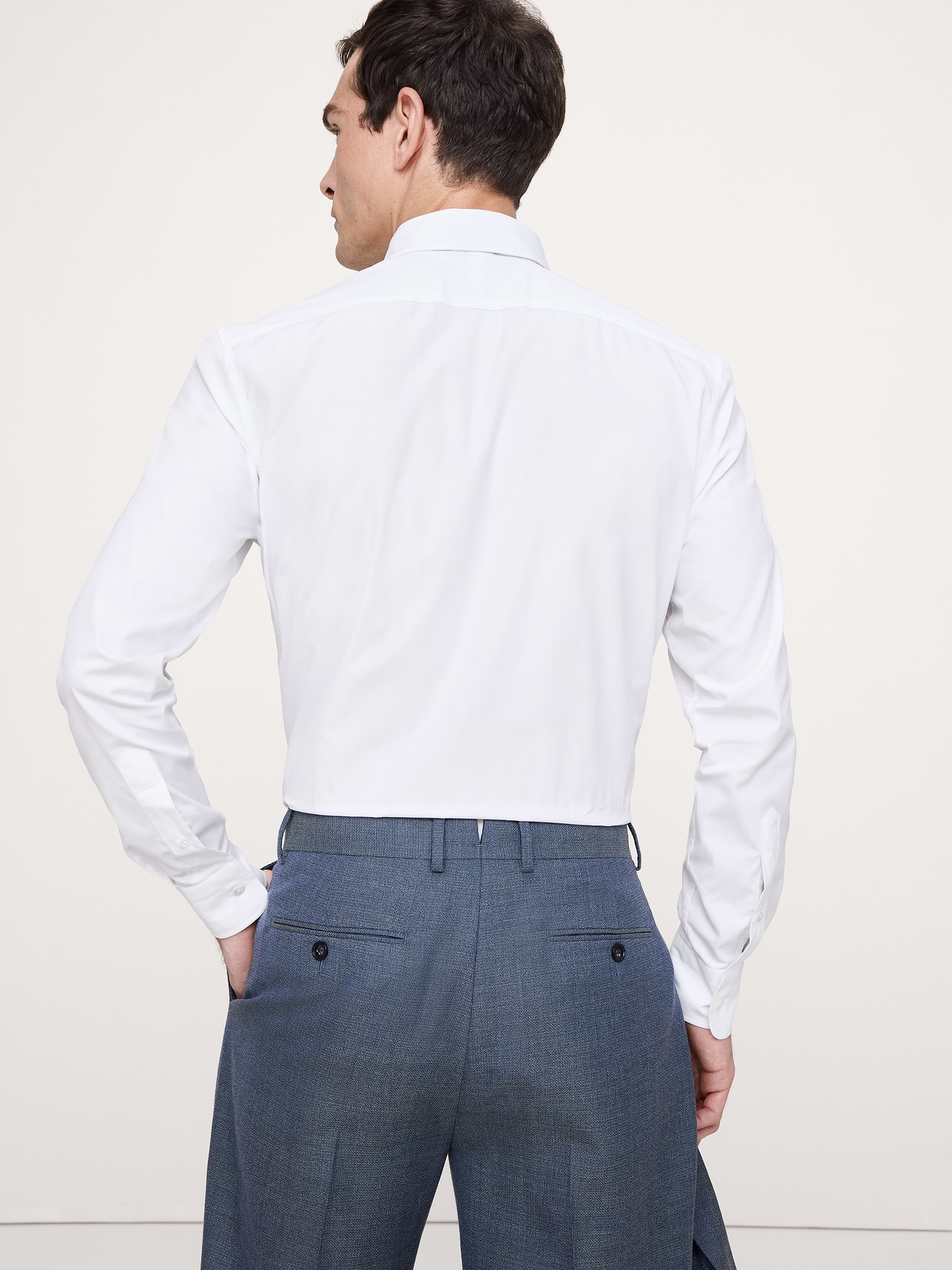Image number 3 showing, Tailored Slim-Fit Premium Cotton Poplin Dress Shirt