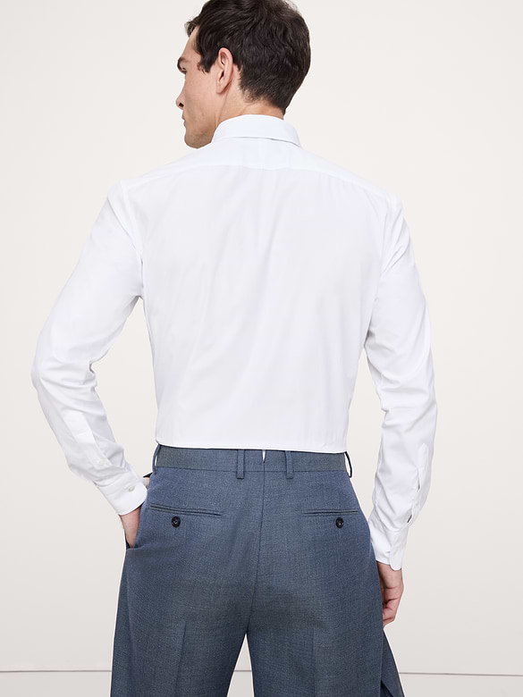 Tailored Slim-Fit Premium Cotton Poplin Dress Shirt