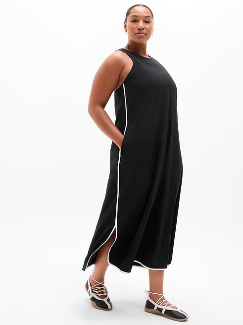athleta pirouette layering dress Women's Journey Black/Bright White Size XXS Ebay