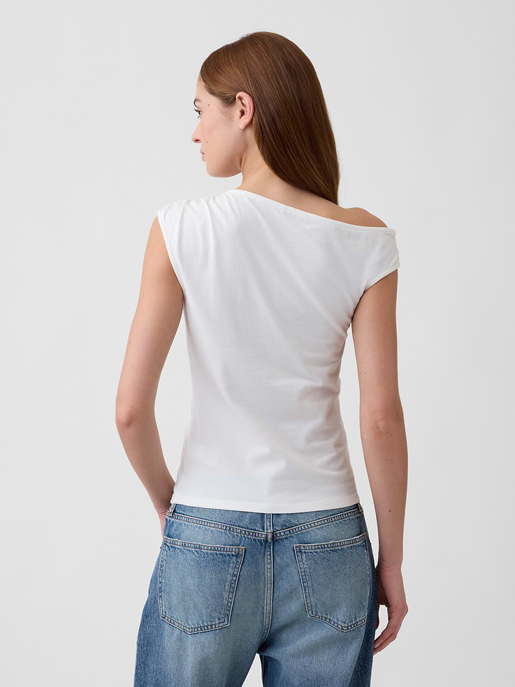 Stretch Jersey Off-Shoulder Top | Gap Factory