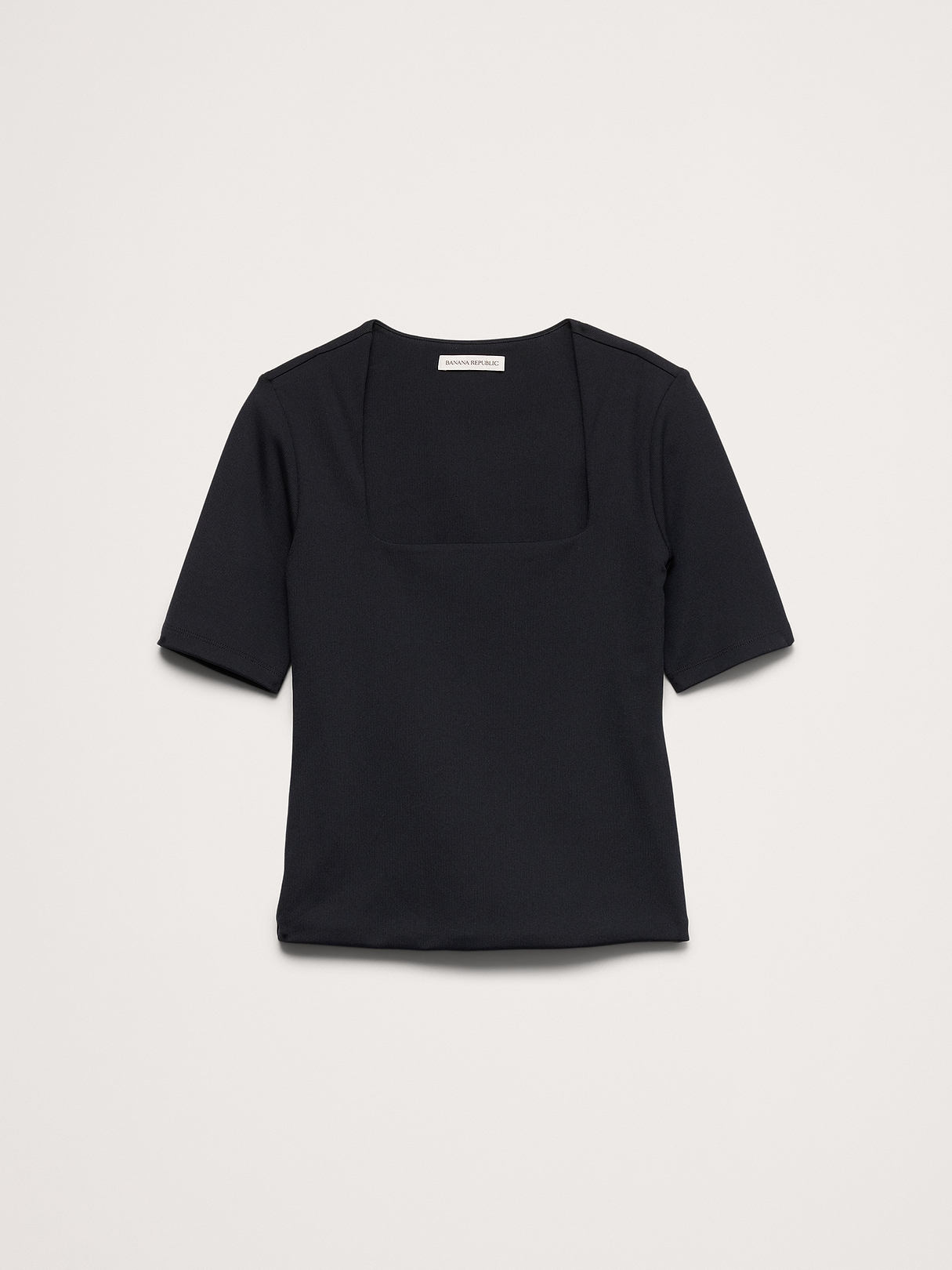 Sculpted-Stretch Square-Neck Top | Banana Republic