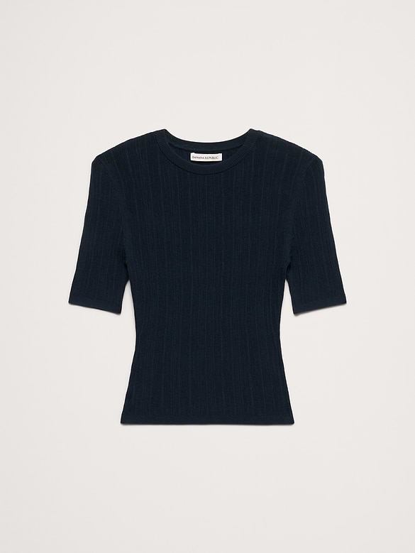 Haut en tricot froissé
